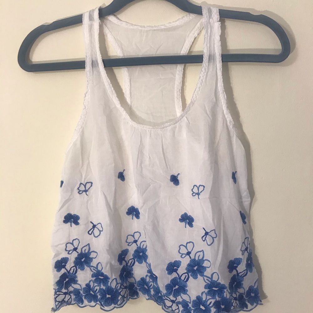 (4/$10) Embroidered Racerback Tank Top